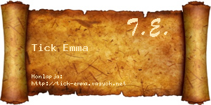 Tick Emma névjegykártya