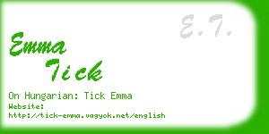 emma tick business card